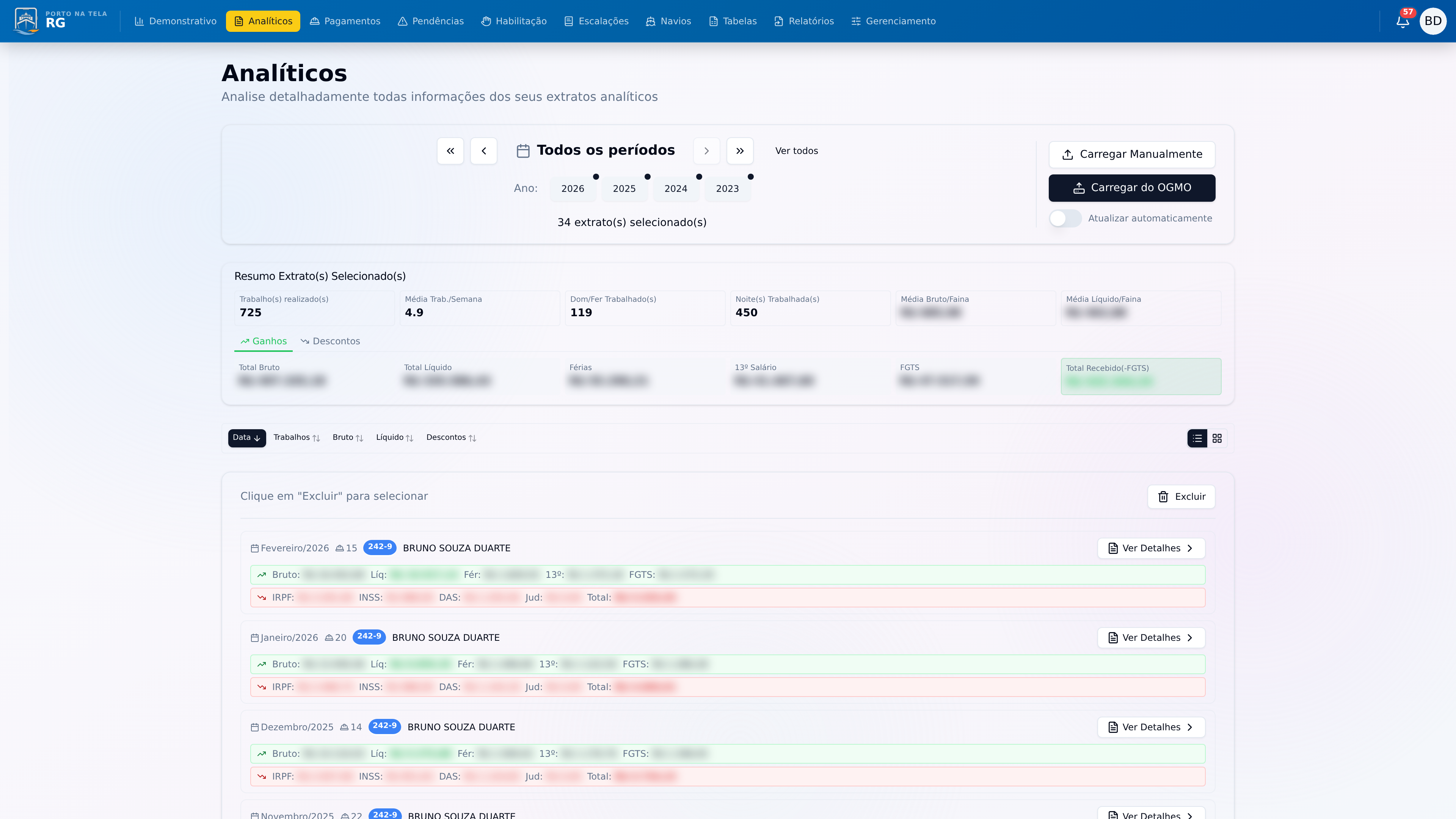 Screenshot: Seus Extratos Sempre à Mão